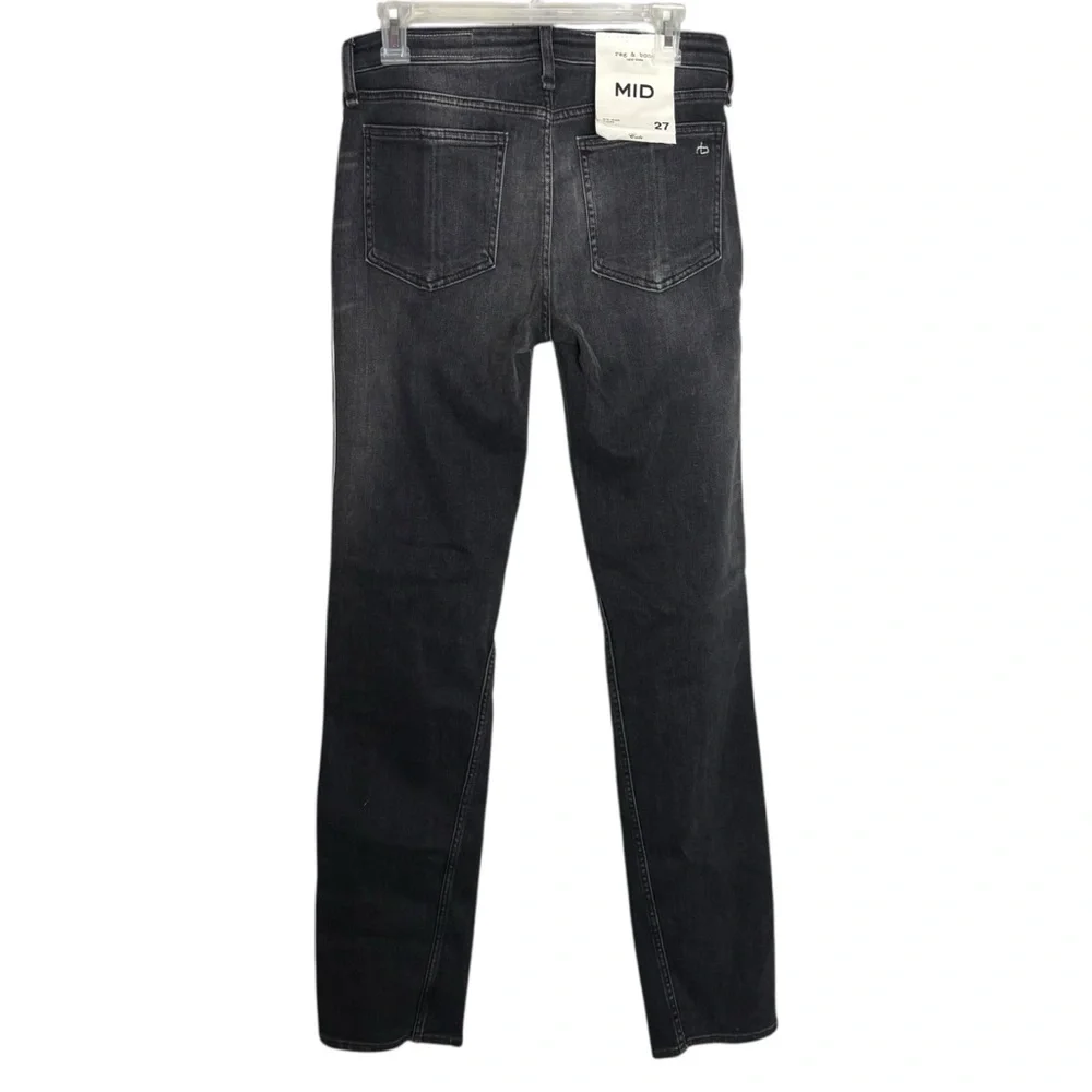 RAG & BONE Cate Mid Rise Flare Jeans NWT gray stripe women’s size 27 - Picture 4 of 9